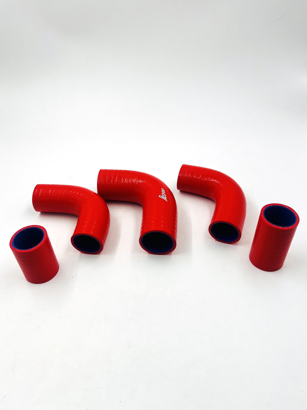 Патрубки радиатора Волга 3110 5 шт силикон красный A-sport