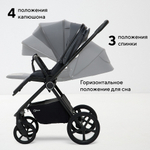 Детская коляска Rant Teo Soft 3 в 1 с автокреслом Miro Black Graphite