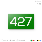 Номер на дверь 427, табличка на дверь для офиса, квартиры, кабинета, аудитории, склада, зеленая 120х70 мм, Айдентика Технолоджи