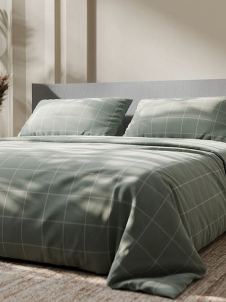 Постельное бельё 2-спальное «Этель. Клетка», бязь