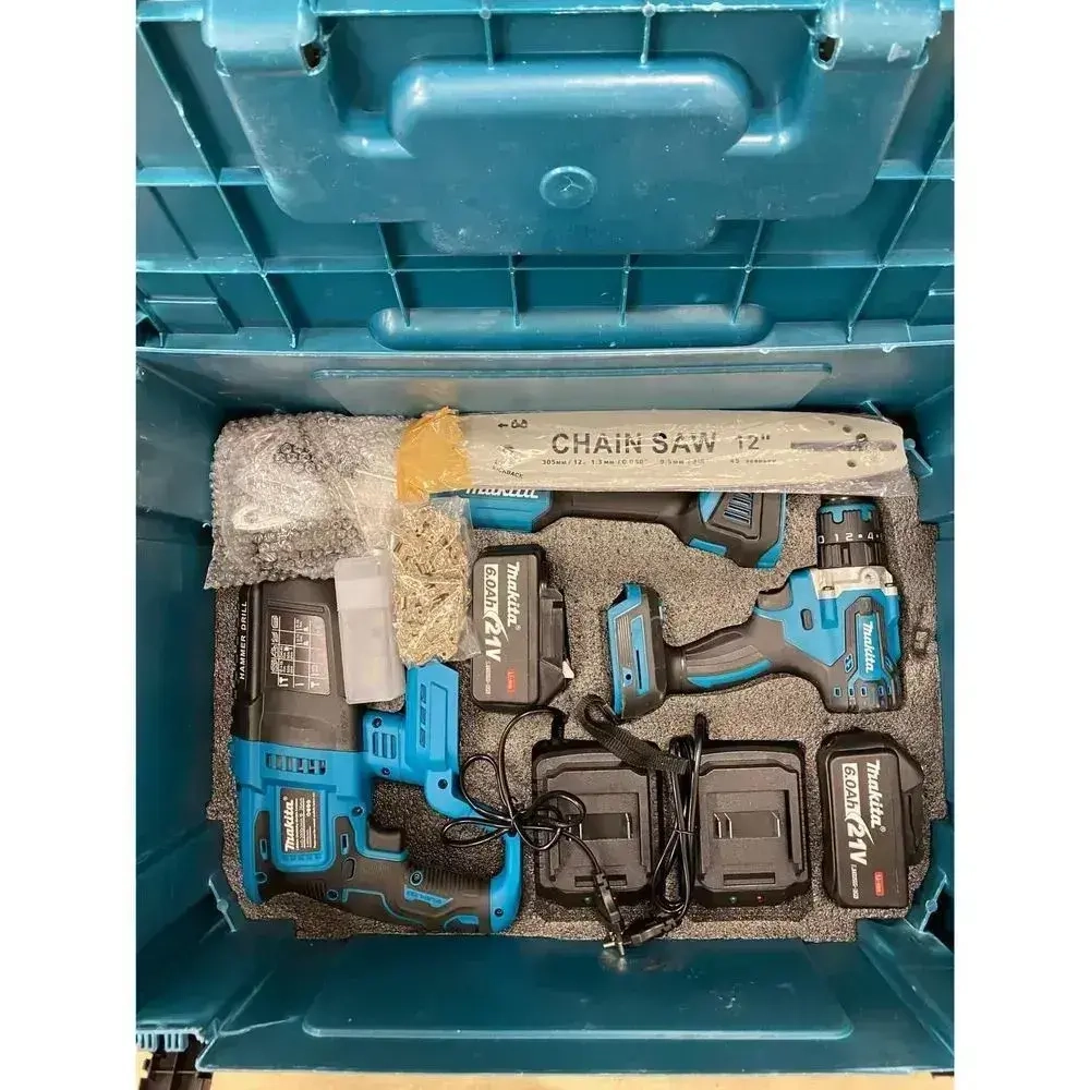 Набор 9в1, Электроинструмент Аккумуляторный, УШМ, Гайковерт, Шуруповерт, Перфоратор, Лобзик, Циркулярка