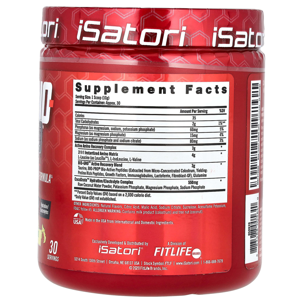Isatori, Amino-Gro, глазированный лимонад, 300 г (10,6 унции)