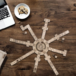 Сборная деревянная модель «GAMESET - Домино Мексиканский поезд» (EWA)