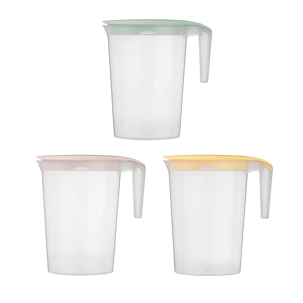 Ботаника Кувшин 2л с крышкой, пластик, 3 цвета