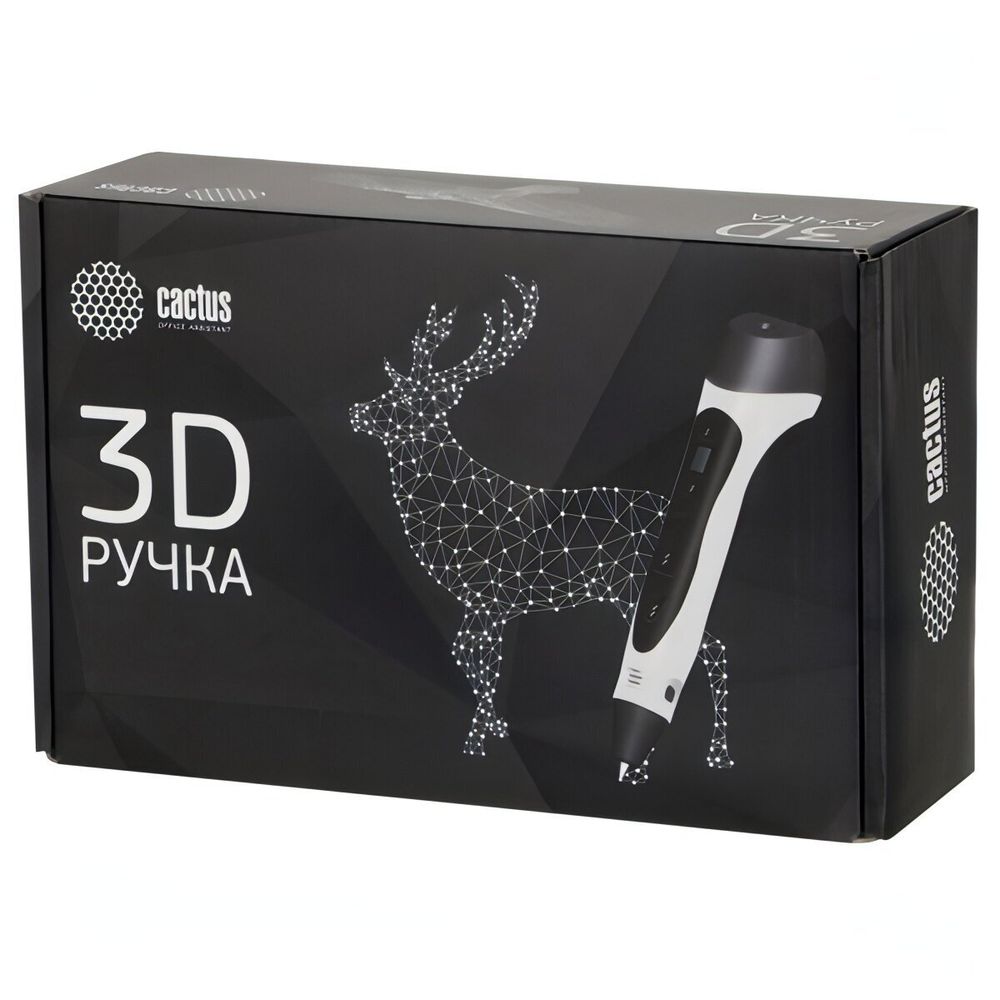 Ручка 3D Cactus CS-3D-PEN-C-WT PLA ABS LCD белый