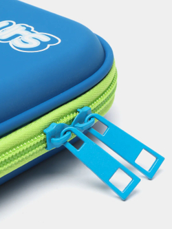 Пенал школьный с динозавром в школу для девочек мальчиков с 3д рисунком на молнии, синий