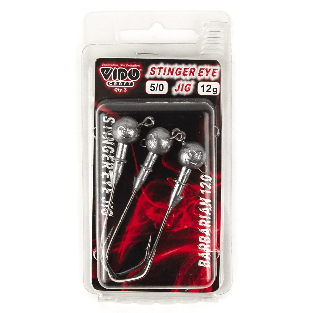 Джиг некрашеный Stinger Eye Jig, крючок Vido Craft VD-079 5/0 (3шт/уп)