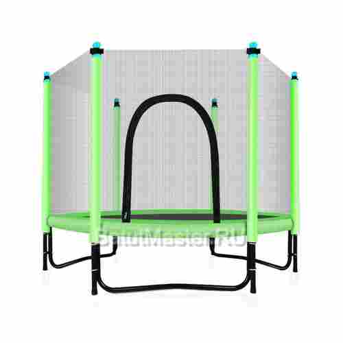 Батут с сеткой, диаметр 5 фт, зеленый