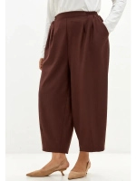 Брюки бананы классические коричневый