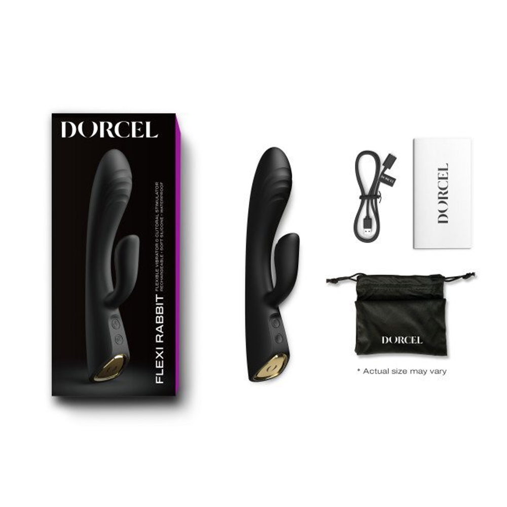 Вибратор кролик Dorcel FLEXI RABBIT, черный
