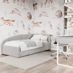 Кровать Элис 90х200 Серый Правый Угол