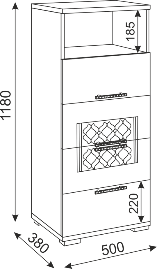 Тиффани (гостиная) М10 Комод малый