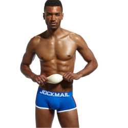 Мужские трусы боксеры синие с push up JOCKMAIL JM6030-9