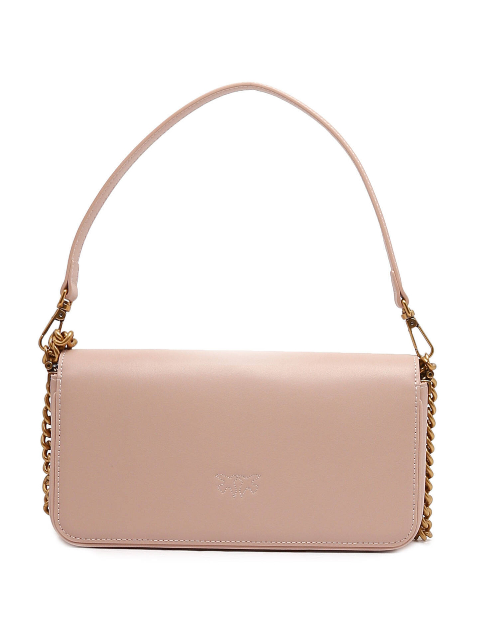 кожаная сумка через плечо love click baguette mini Pinko - пудро-розовый(100068 A0F1)