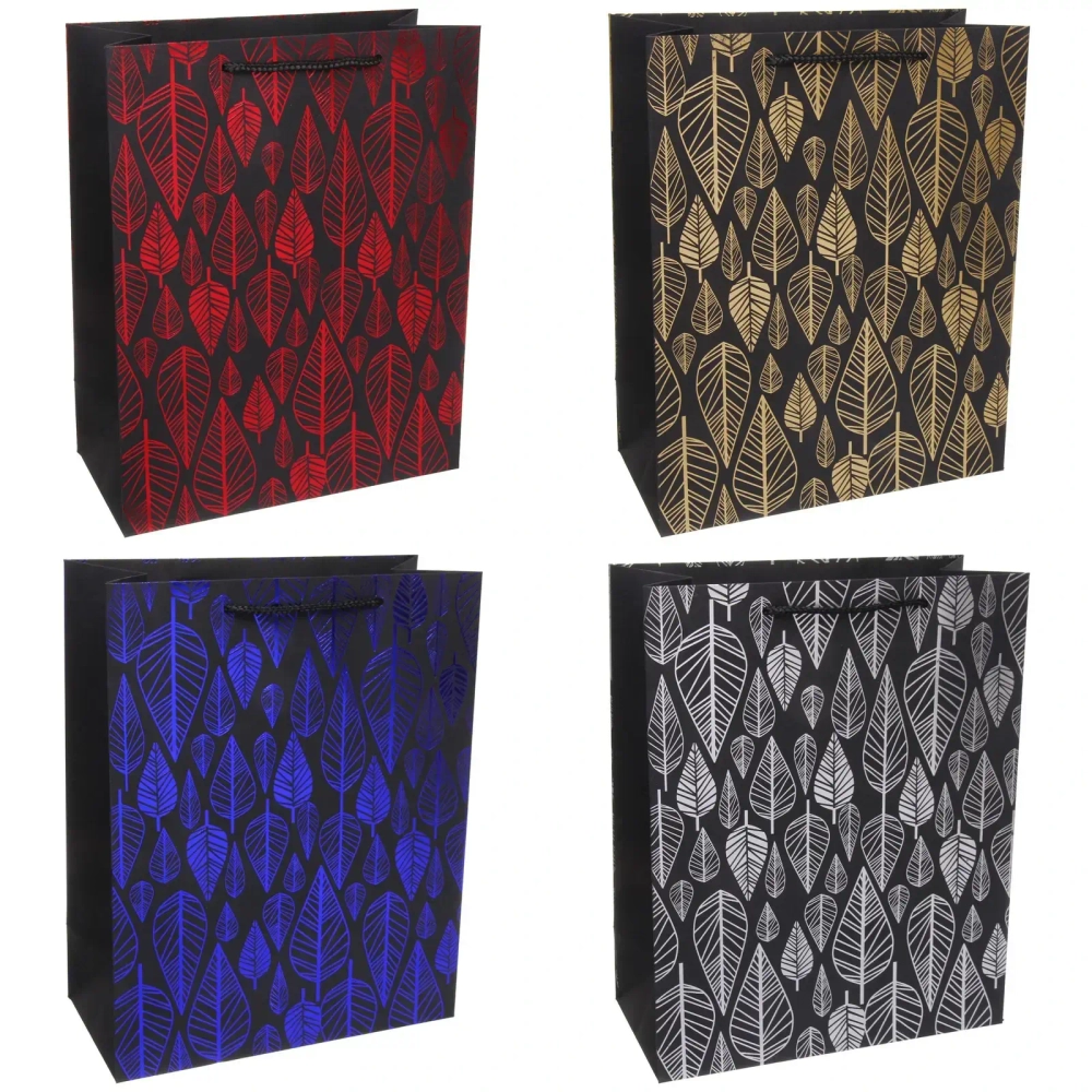 Пакет подарочный «Изящные листья»33*26 см