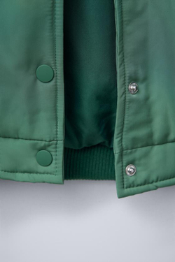 ZARA БОМБЕР С ВЫШИТОЙ НАДПИСЬЮ, ЗЕЛЕНЫЙ