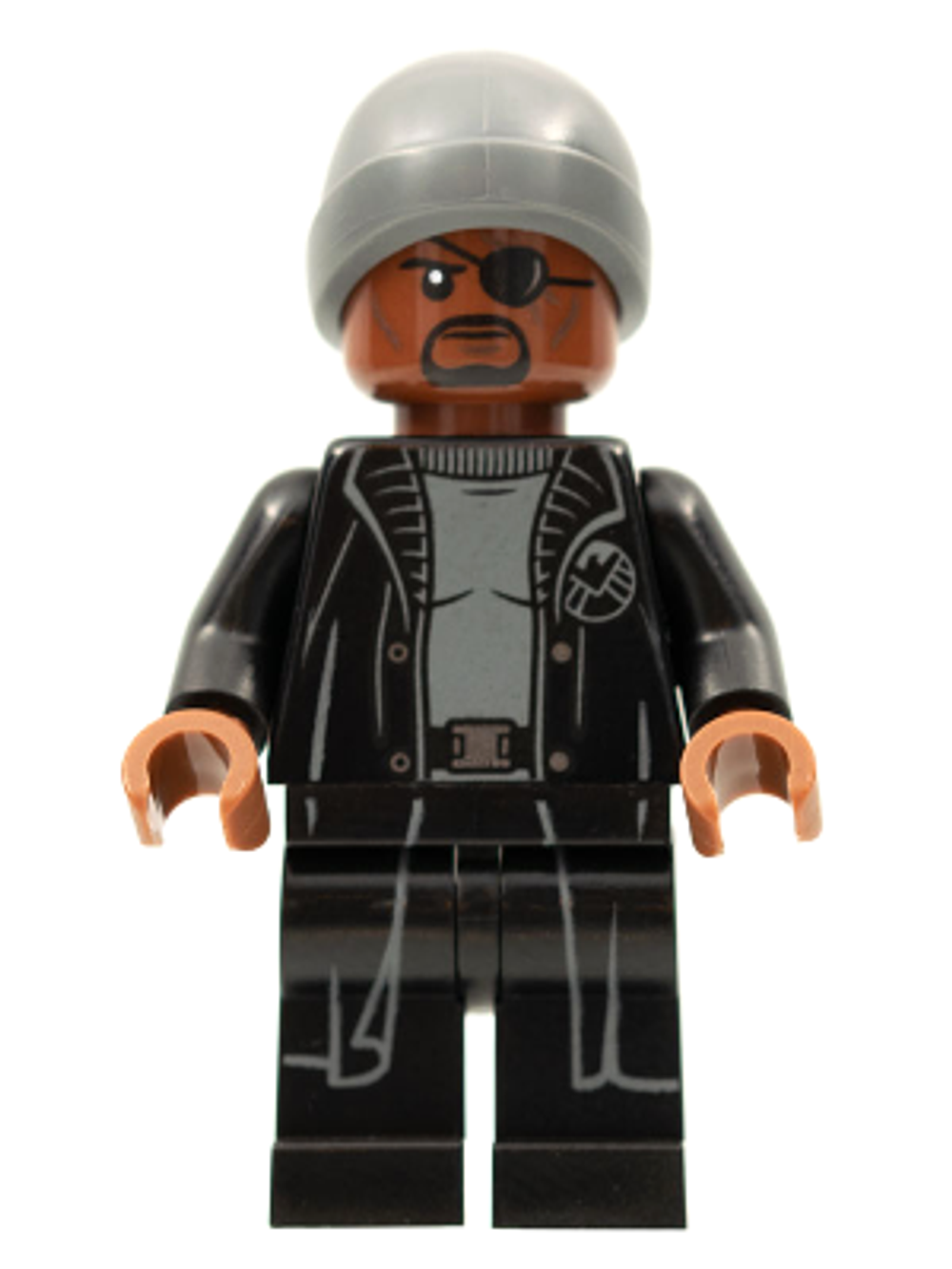 Минифигурка LEGO sh0758 Ник Фьюри - серая шапка