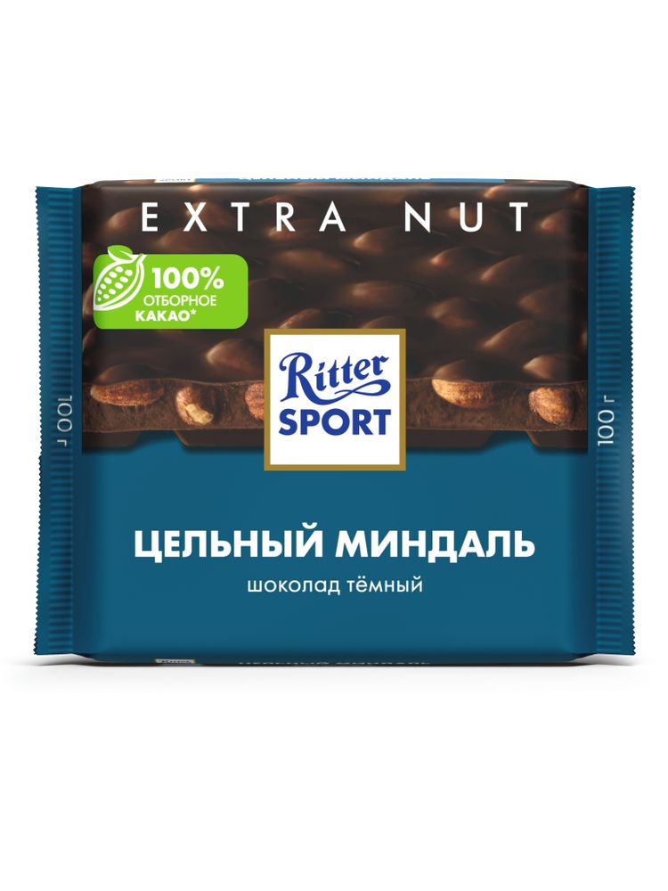 Шоколад тёмный Ritter Sport Цельный миндаль 100 г