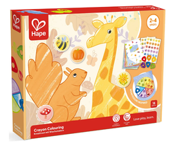 Детская раскраска с восковыми мелками "Малыш умняша" 6 цветов