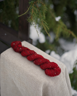 Носочный твид "Deep red" (темнее) 50 г