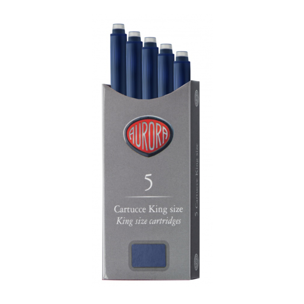 Картридж с чернилами для перьевой ручки Aurora blue black, упаковка из 5 шт.