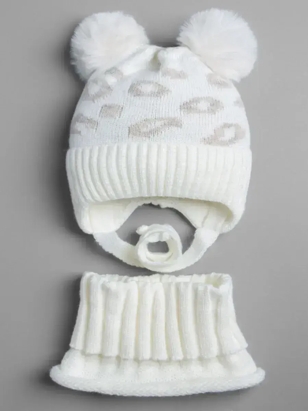 Зимняя шапка для девочки и снуд