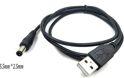 Кабель питания USB-A x DC 5.5 x 2.5мм. -1.0м. Cable (0231)