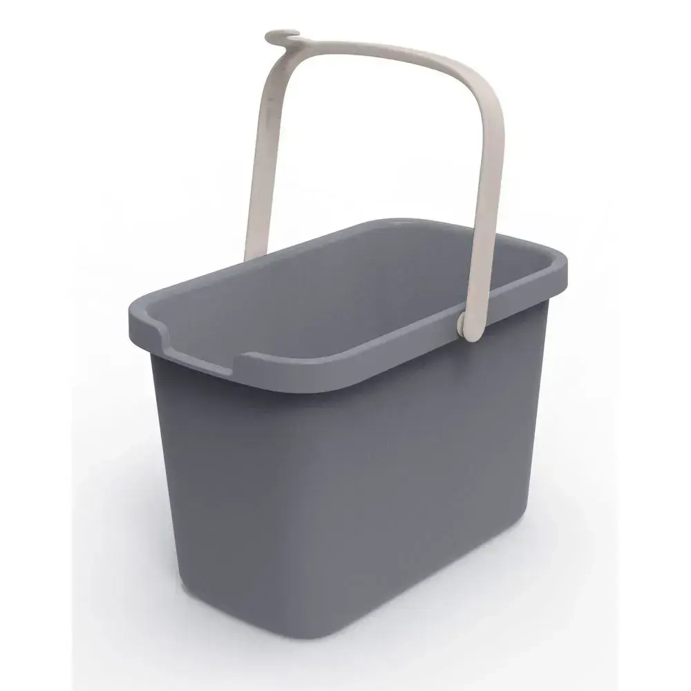 Ведро прямоугольное Smart 9,5л (серый)