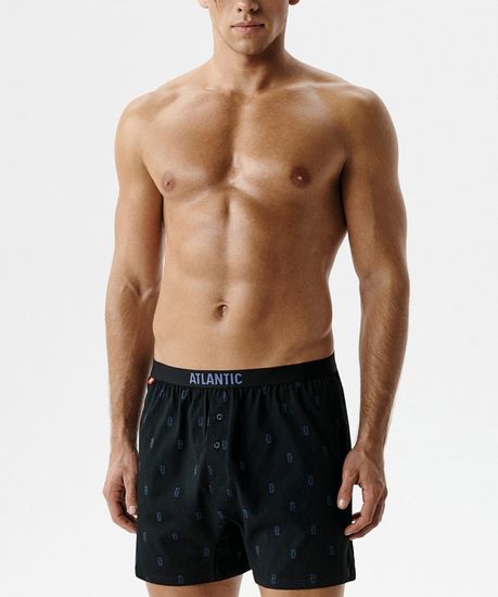 Трусы (2 шт) мужские семейные Atlantic 2MBX-086, хлопок, черный + темно-серый