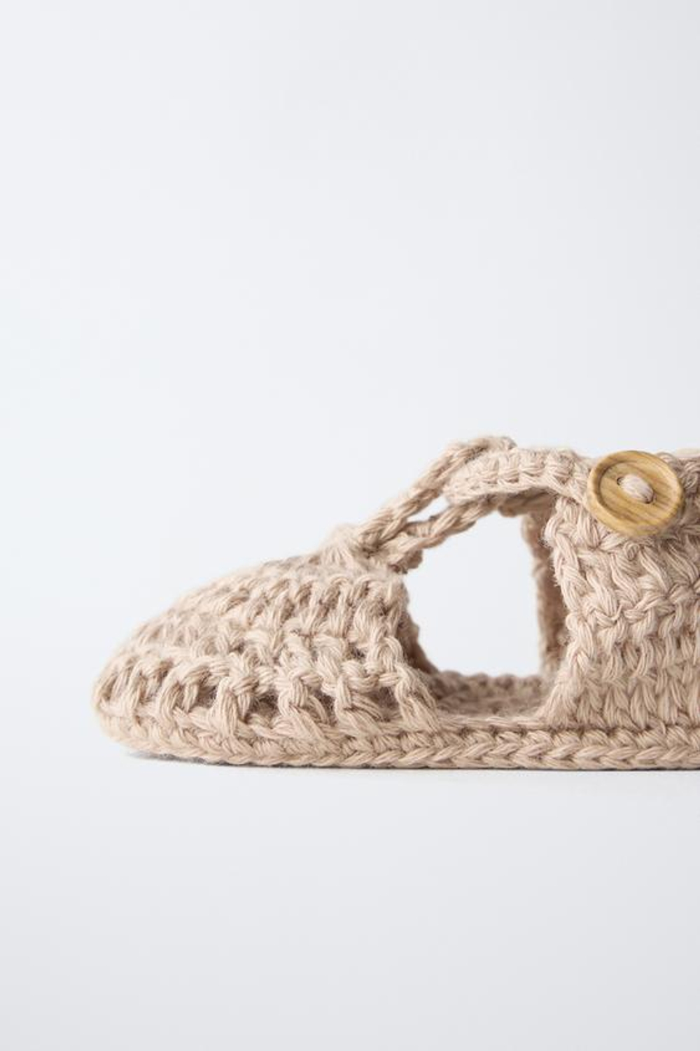 ZARA ВЯЗАНЫЕ ПИНЕТКИ, ПЕСОЧНО-КОРИЧНЕВЫЙ