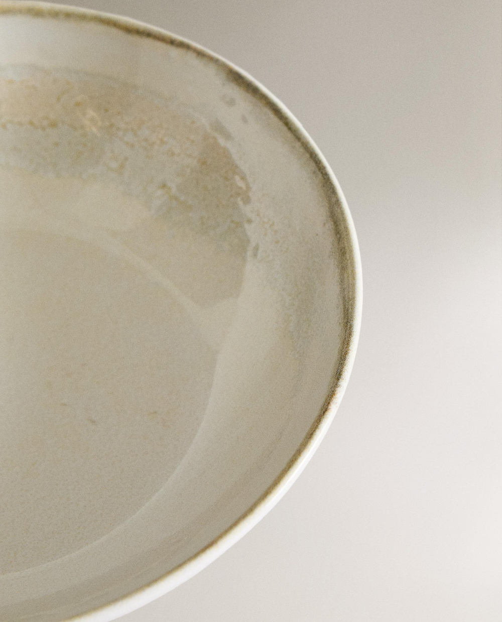 Zara Home миска из каменной керамики, цвет бежевый, 14 см
