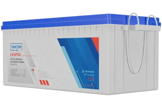 Литиевый аккумулятор VEKTOR BATTERY LFP 25,6-200 Smart BMS 200A (Bluetooth 4.0)