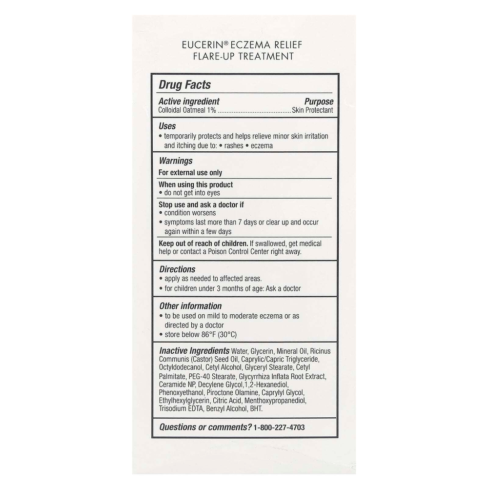 Eucerin, Средство для облегчения обострения экземы, без отдушек, 141 г (5 унций)