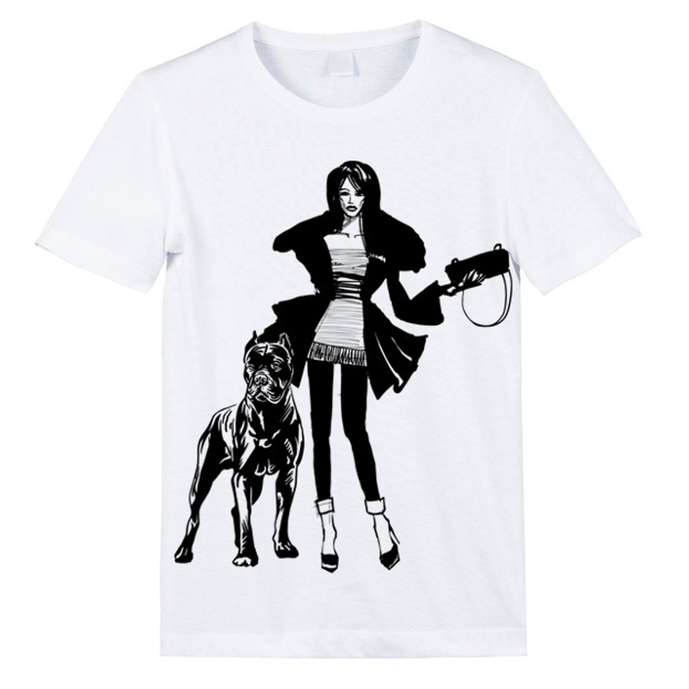 Футболка "Я гуляю с Кане Корсо"