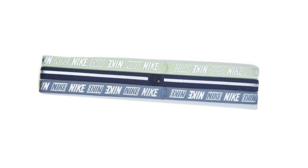 Повязка на голову Nike Metallic Headbands 3P 2.0 - lime ice/midnight navy/ashen slate