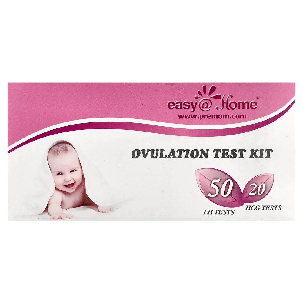Easy@Home, Набор для тестов на овуляцию, 50 тестов на ЛГ, 20 тестов на ХГЧ