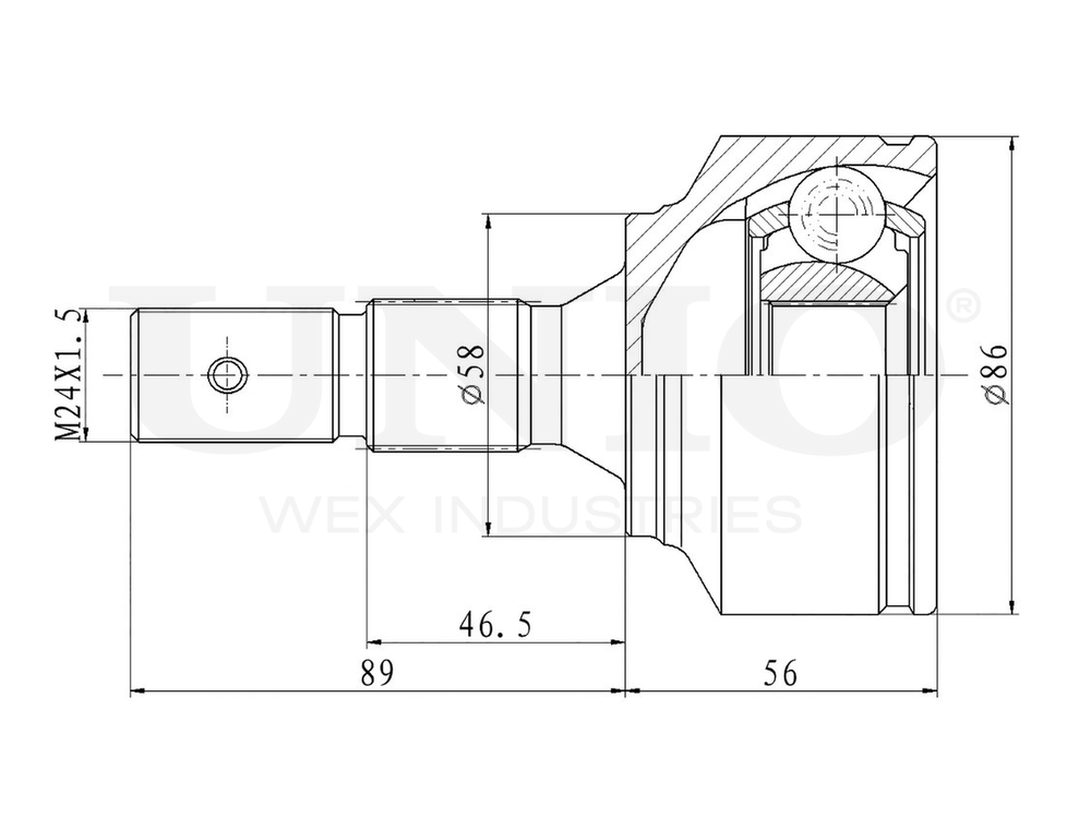ШРУС внешний UNIO CVJ-20140
