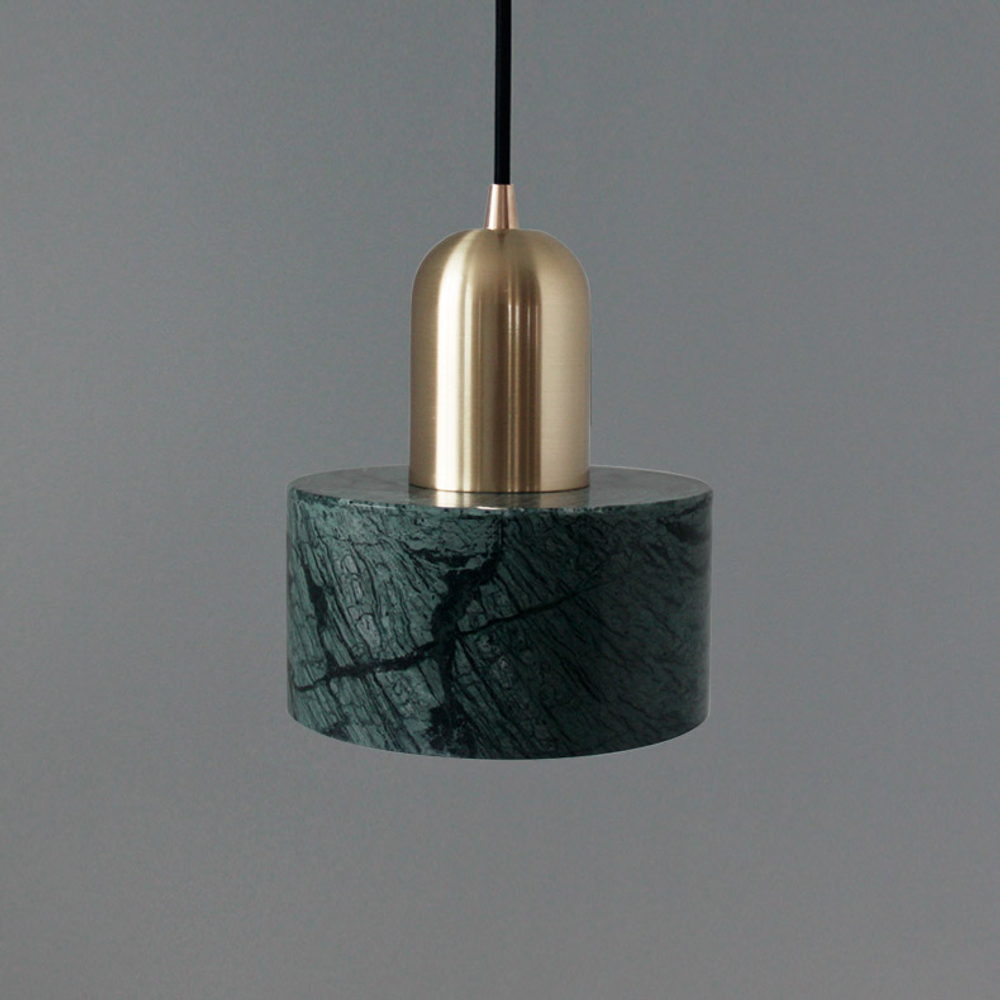 Подвесной светильник Cloyd ANTUAN P1 / Ø15 см - латунь светл. - зелен.мрамор (арт.10931)