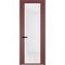 Алюминиевая дверь 2AGP красный антрацит стекло белый триплекс