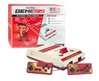 Retro Genesis 8 Bit Classic + 300 игр (модель: C-56, Серия: C-50, AV кабель, 2 проводных джойстика)