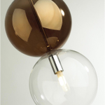 4980/1B PENDANT ODL22 000 хром/коричневый/стекло Подвес G9 1*40W TWIXY