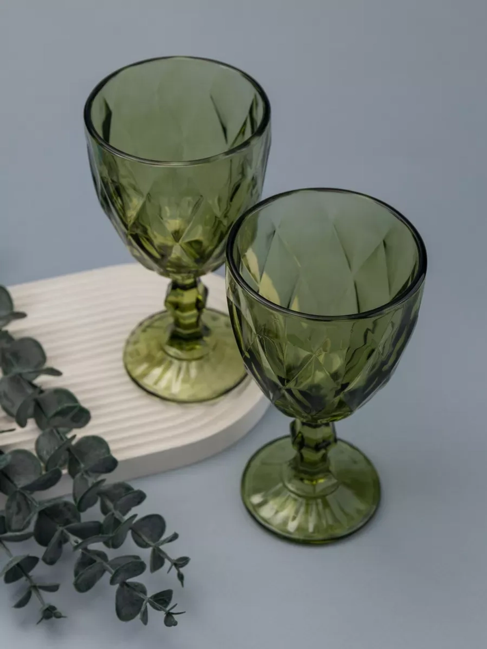 Набор фужеров для вина, 330 мл, 6 шт. зеленый