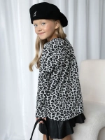 Лонгслив для девочки леопард