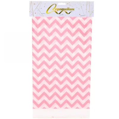 Скатерть «Волны» розовая 108*180см, пвх