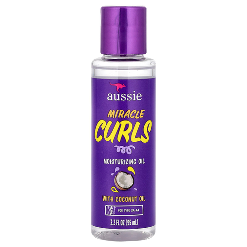 Aussie, Miracle Curls, увлажняющее масло с кокосовым маслом, 95 мл (3,2 жидк. унции)
