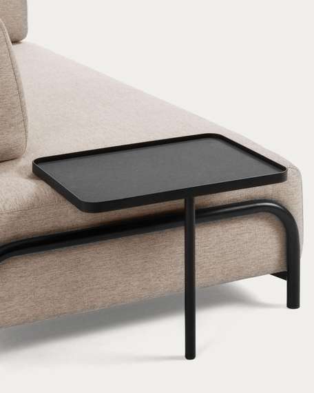 Трехместный диван Compo с большим подносом, бежевый