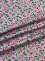 Хлопок Liberty розовый с цветочным принтом Lasenby Cotton: The London Parks Collection - Park Gates