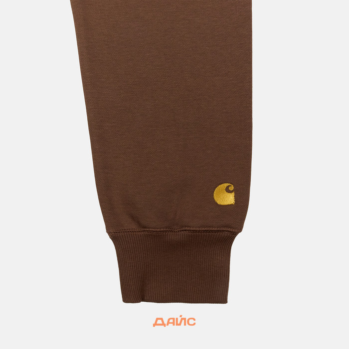Толстовка мужская Carhartt WIP Hooded Chase Sweatshirt артикул:I033661_chocolate - купить в магазине Дайс