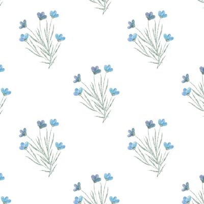 Акварельные цветы на белом