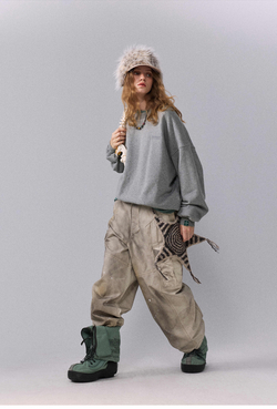 Свитшот Nothomme Monterest Retro Mountain-Inspired Speckled Fleece Crewneck Sweatshirt